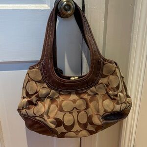 Coach signature shoulder bag